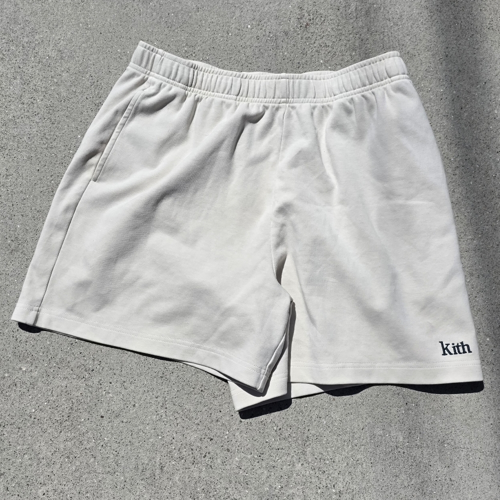 Kith Men's Cream Elastic-Waist Athletic Shorts